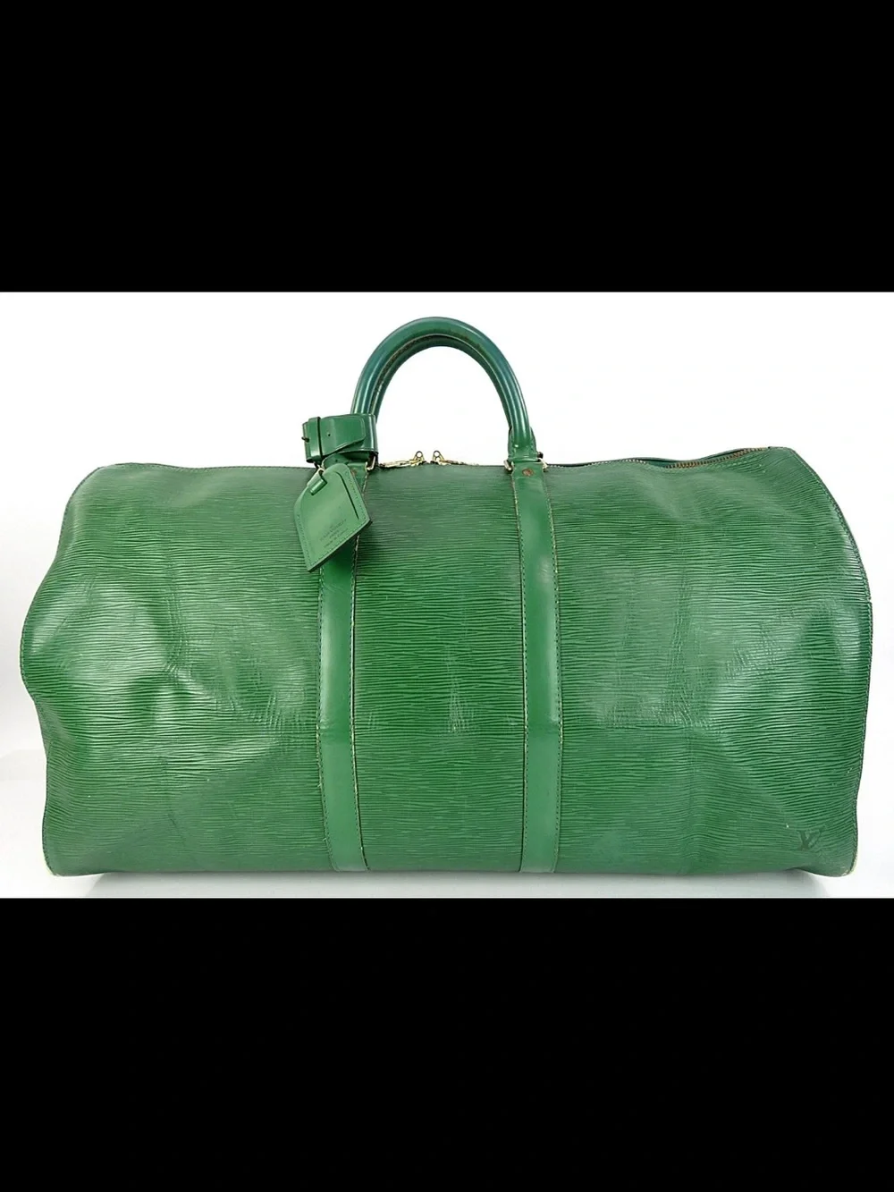 Louis Vuitton Green Epi Leather Duffel Bag